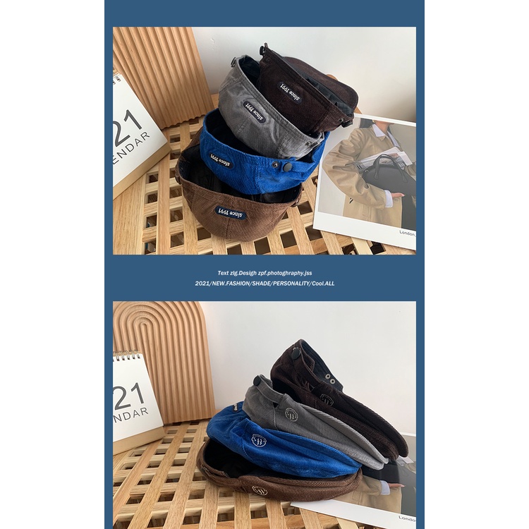 Mũ Beret Nhung Phong Cách Hàn Quốc Cổ Điển Hợp Thời Trang Mới