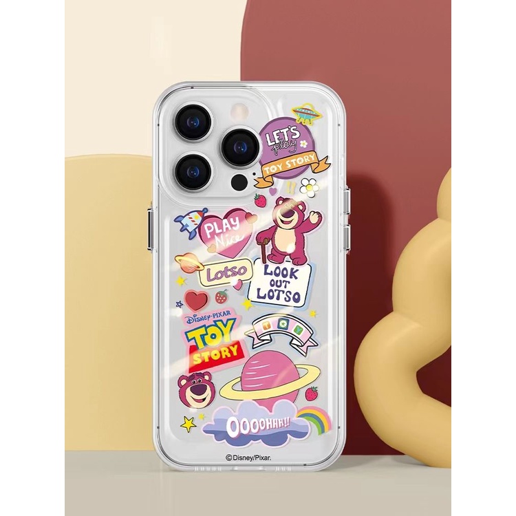 ✅Ốp Điện Thoại Trong Suốt Chống Sốc Họa Tiết Gấu Và Dâu Tây Cho iPhone 14 Iphone13 / 11 12promax 7 / 8In B5MO