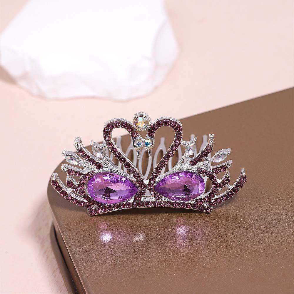 Vương Miện Cài Tóc Hình Thiên Nga Dễ Thương Cho Bé Gái