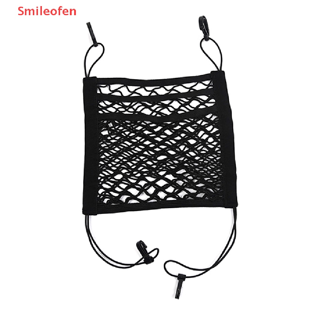 [Smileofen] Túi Lưới Co Giãn 3 Lớp Đựng Đồ Gắn Ghế Ngồi Xe Hơi Mới