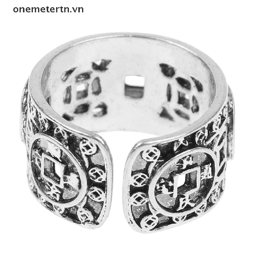 Onemetertn Nhẫn Hở Hình Đồng Xu Hoàng Đế May Mắn Phong Cách Cổ Điển Có Thể Điều Chỉnh Cho Nam Và Nữ