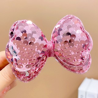 Kẹp Tóc Nơ Sequin Lấp Lánh Cho Bé Gái