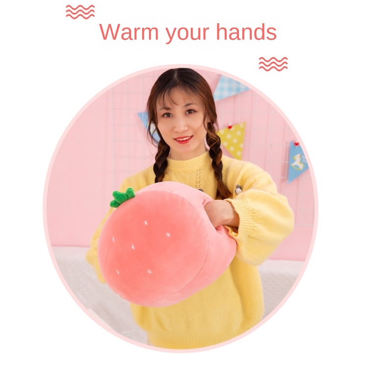 Gối Giữ Ấm Hình Trái Cây Hoạt Hình Sáng Tạo