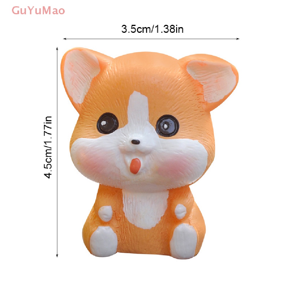 Mô Hình Chú Chó Corgi Hoạt Hình Bằng Nhựa Resin Dễ Thương Trang Trí Tiểu Cảnh