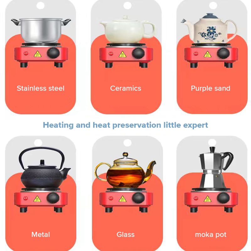 HOMFUL 【COD】 bếp điện hâm nóng ấm trà mini gia dụng ngoài trời bếp điện gia dụng bếp trà mocha hâm nóng cà phê bếp điện tiêu chuẩn quốc gia OT0139