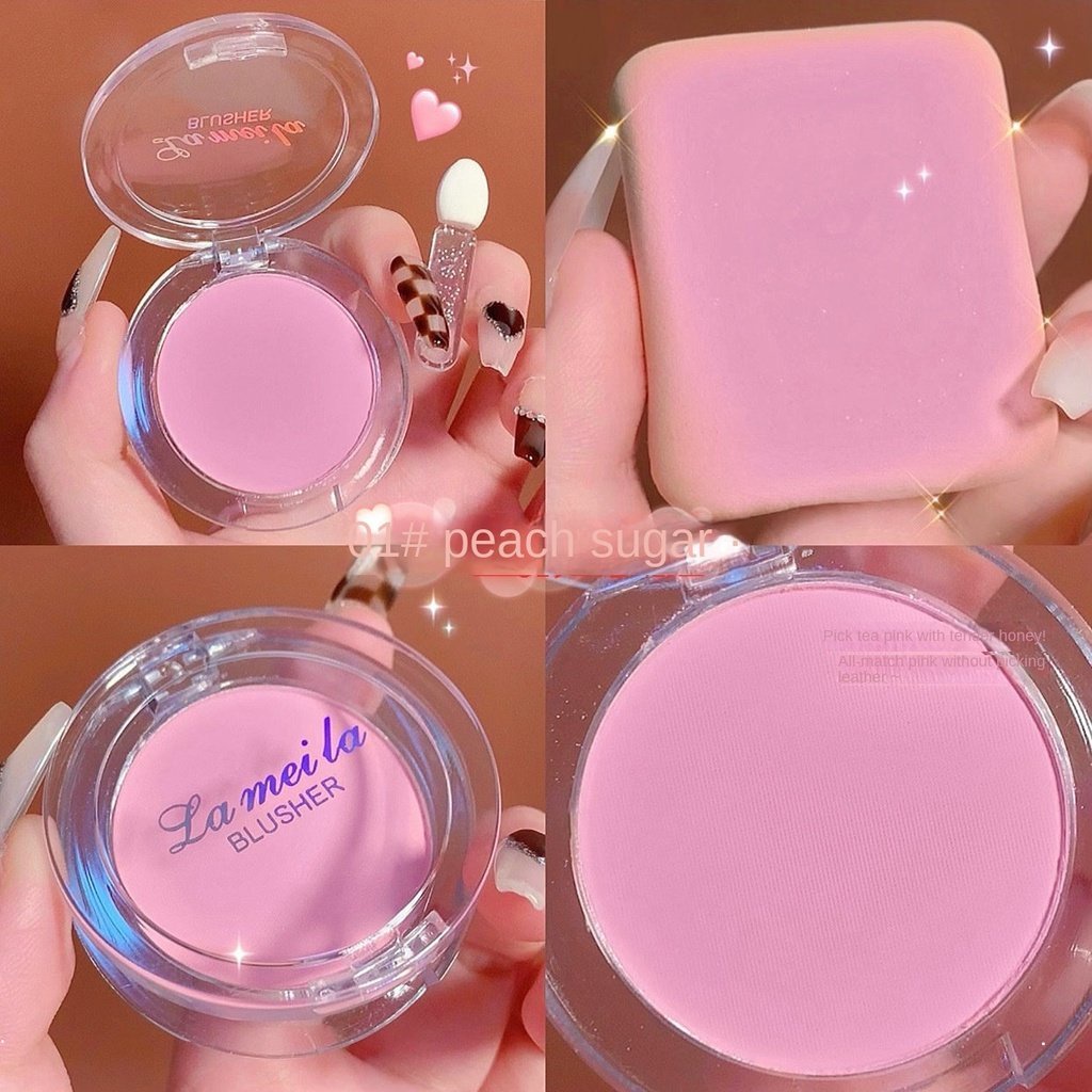 Phấn má hồng đơn sắc làm sáng tự nhiên lâu trôi kháng nước không dễ phai 6 màu tùy chọn