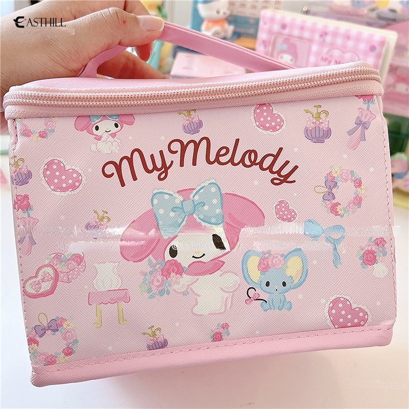 Easthill Sanrios Kuromi Cinnamoroll Túi Đựng Mỹ Phẩm Đa Năng Bằng PU Họa Tiết Hoạt Hình Đáng Yêu Dùng Khi Đi Du Lịch