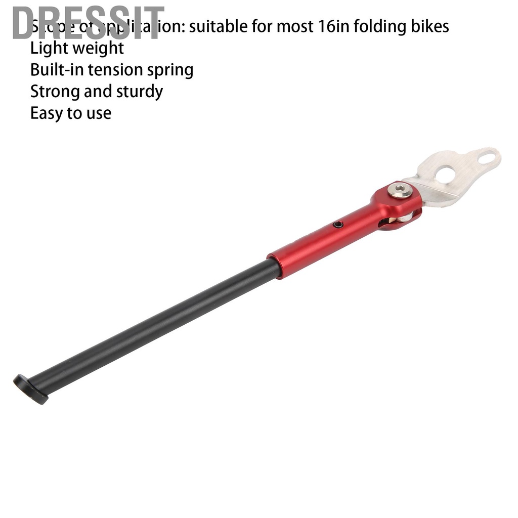 Dressit Bike Kickstand Light Weight Practical Aluminum Alloy Bicycle Replacement Accessory