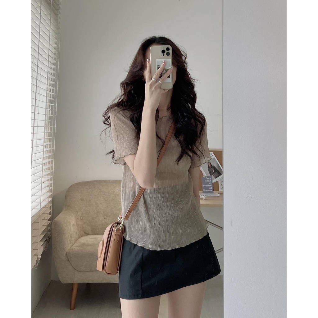 Set áo voan kèm quây hot trend mã AoVoanHotred500