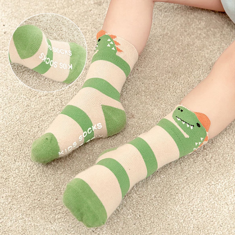 Vớ Cotton Thoáng Khí Chống Trượt In Họa Tiết Hoạt Hình Dễ Thương Thời Trang Cho Bé Trai Và Gái
