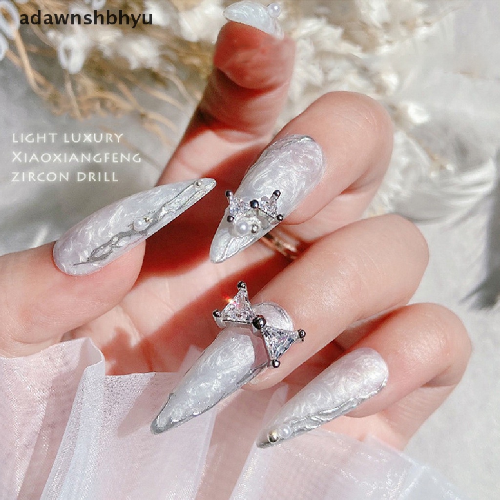 1 Đá Zirconia Hình Nơ Đính Trang Trí Móng Tay