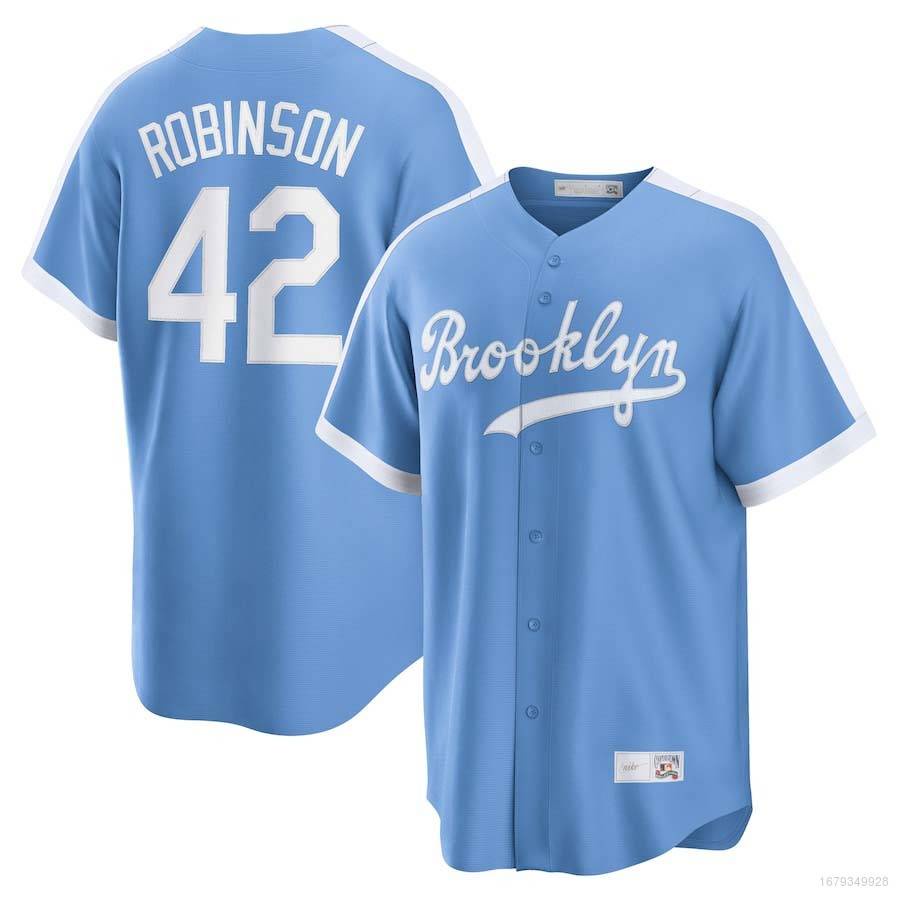 Áo Khoác Bóng Chày SY3 2023 MLB Brooklyn Dodgers Jackie Robinson Jersey Plus Size YS3