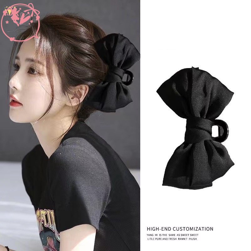 Kẹp Tóc Hình Nơ Lớn Phong Cách Hàn Quốc Dễ Thương YK