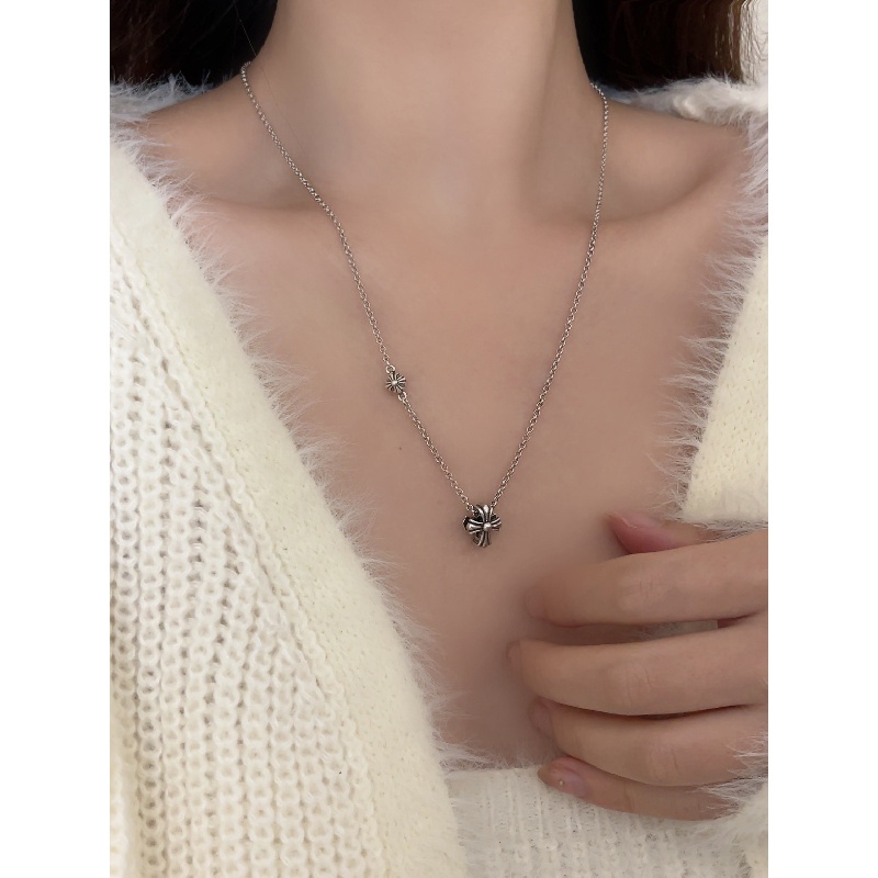 Vòng cổ Thép Titan Mặt Thánh Giá Phong Cách Hip Hop Thời Trang Cho Nam Và Nữ Unisex