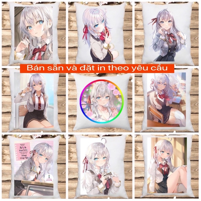 Gối ôm ngủ Light Novel Arya -San Bàn bên thi thoảng lại thả thính tôi bằng tiếng Nga/Gối in hình Lig