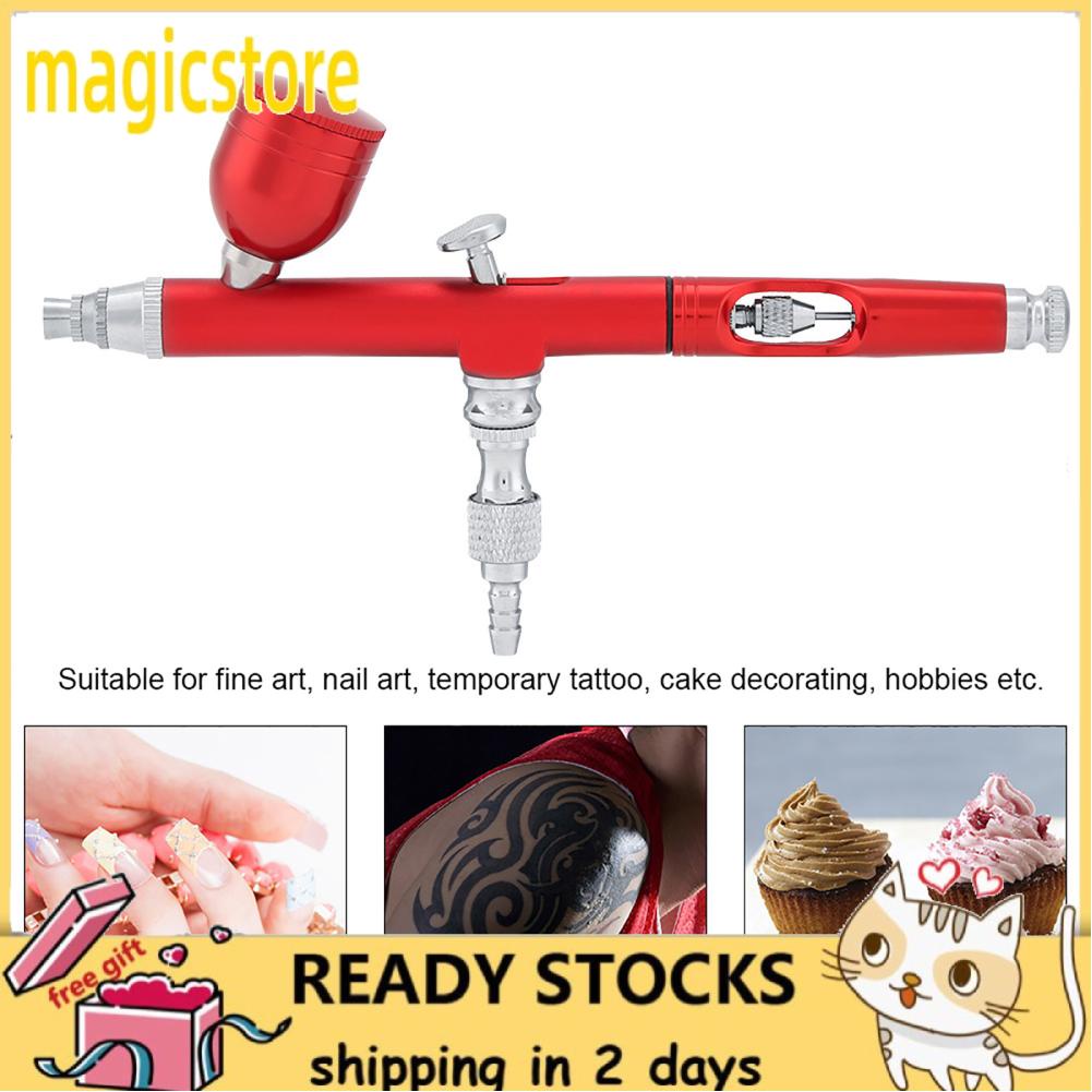 Magicstore Dual Action Gravity Feed Airbrush Gun 0.3mm Spray Art Paint Tattoo Nail Tool Kit