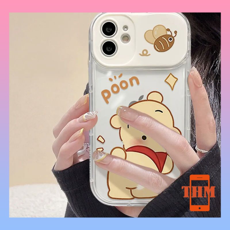 Ốp lưng iphone Camera Hoa Thỏ Hoa Chó Gấu Pooh giá đỡ dành cho phụ nữ gương lậ Cho Iphone 6 / 6S / 6splus / se / 7 / 7plus / 8 / 8plus / X / xs / xsmax / 11 / 12 / 13 / 14 / Plus / Pro / Pro Max-8004