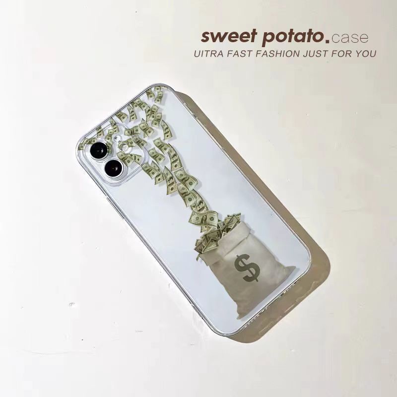 ✅Ốp Điện Thoại Mềm Hình Tiền Sáng Tạo Cho iPhone13 / 14i / 11 XS / 12promax / SE3 / 8plus