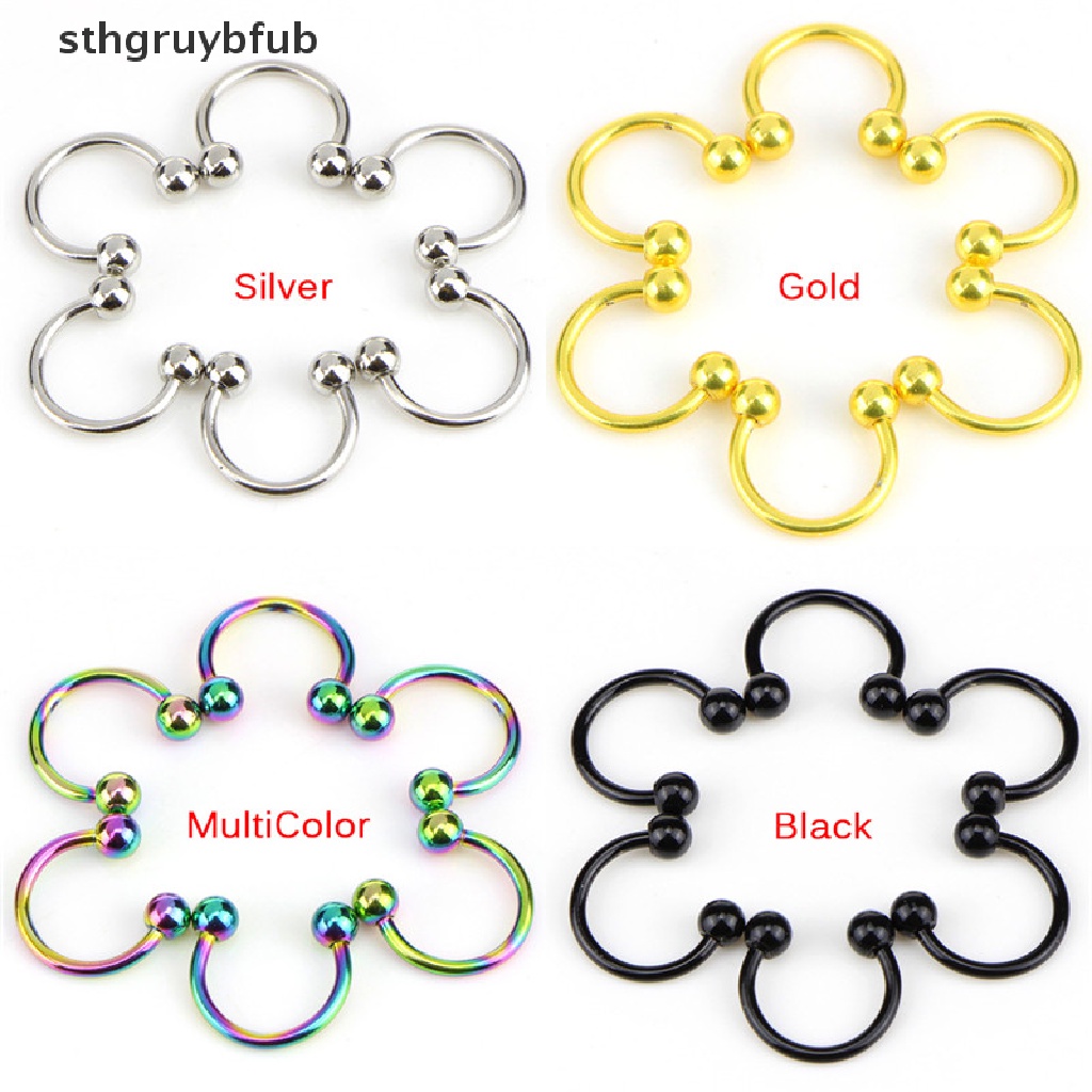 Set 10 Khuyên Mũi Thép Không Gỉ Cá Tính