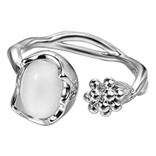 Nhẫn Mạ Vàng / Bạc 2K Đính Đá Opal Độc Đáo Phong Cách Boho