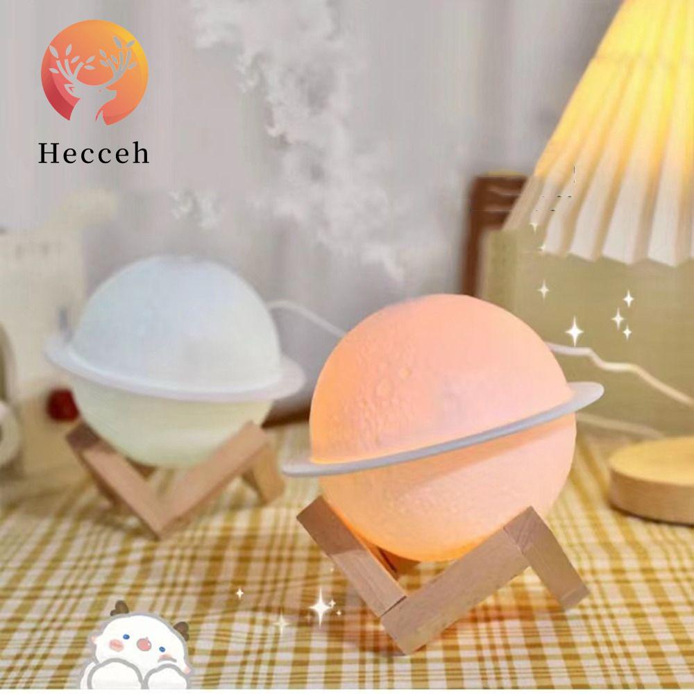 Máy Phun Sương Tạo Độ Ẩm Không Khí Hình Hành Tinh 3D Có Cổng Sạc USB