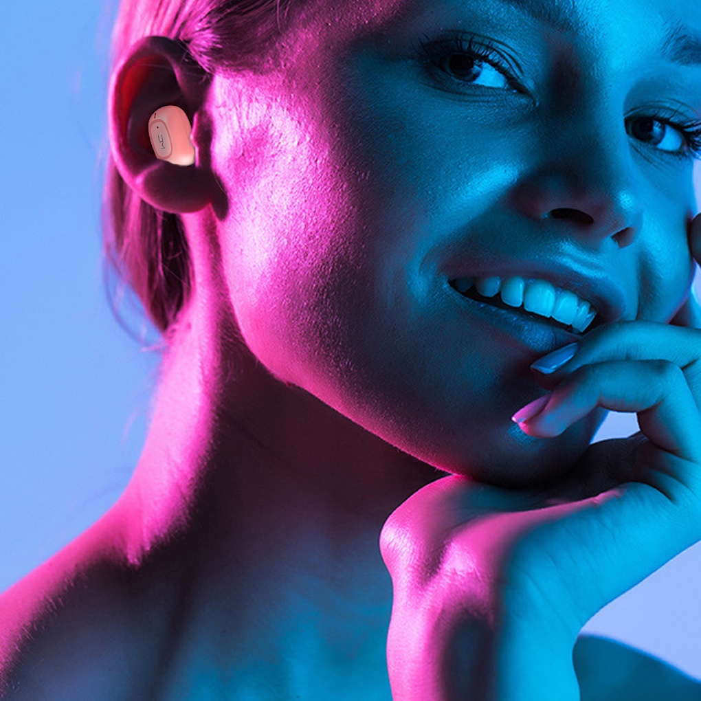 Bộ Tai Nghe Bluetooth Không Dây T5 TWS Có Mic Kiểu Dáng Thể Thao Cho Nữ