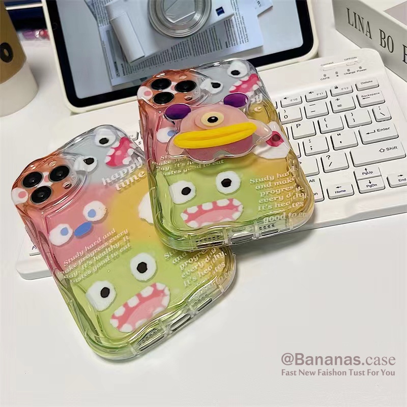 Ốp Điện Thoại Mềm Có Giá Đỡ Hình Quái Vật Cho iPhone 14 Plus 14 13 12 11 Pro Max X Xr Xs Max 7 8 6 6s Plus SE2020