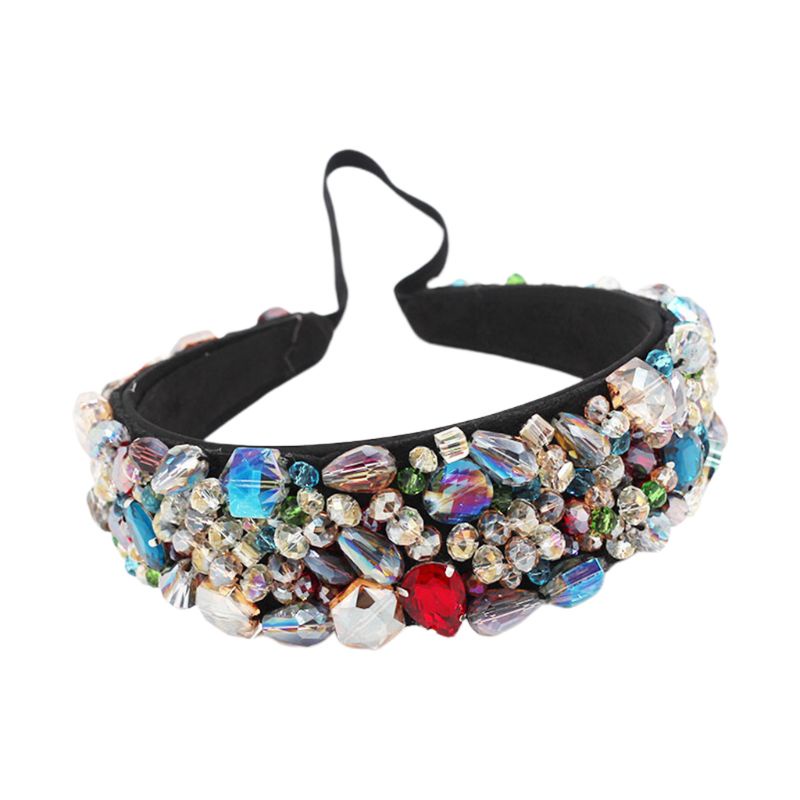 Băng Đô Co Giãn Đính Đá Nhiều Màu Sắc Phong Cách Baroque