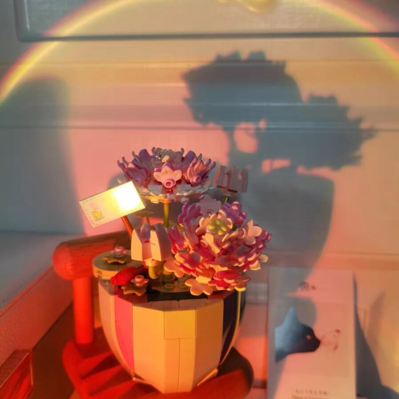 Đồ Chơi Lắp Ráp Mô Hình Chậu Hoa Bonsai Mini DIY Dành Cho Trẻ Em