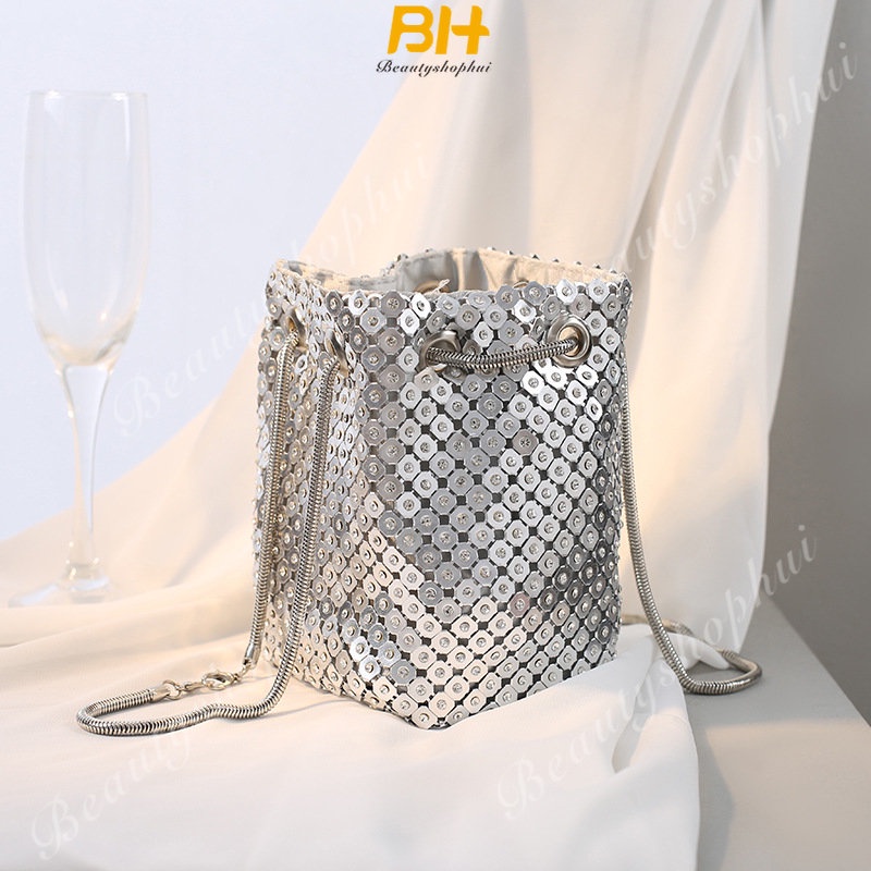 Túi Đeo Chéo Dây Xích Lấp Lánh Phiên Bản Hàn Quốc Cho Nữ