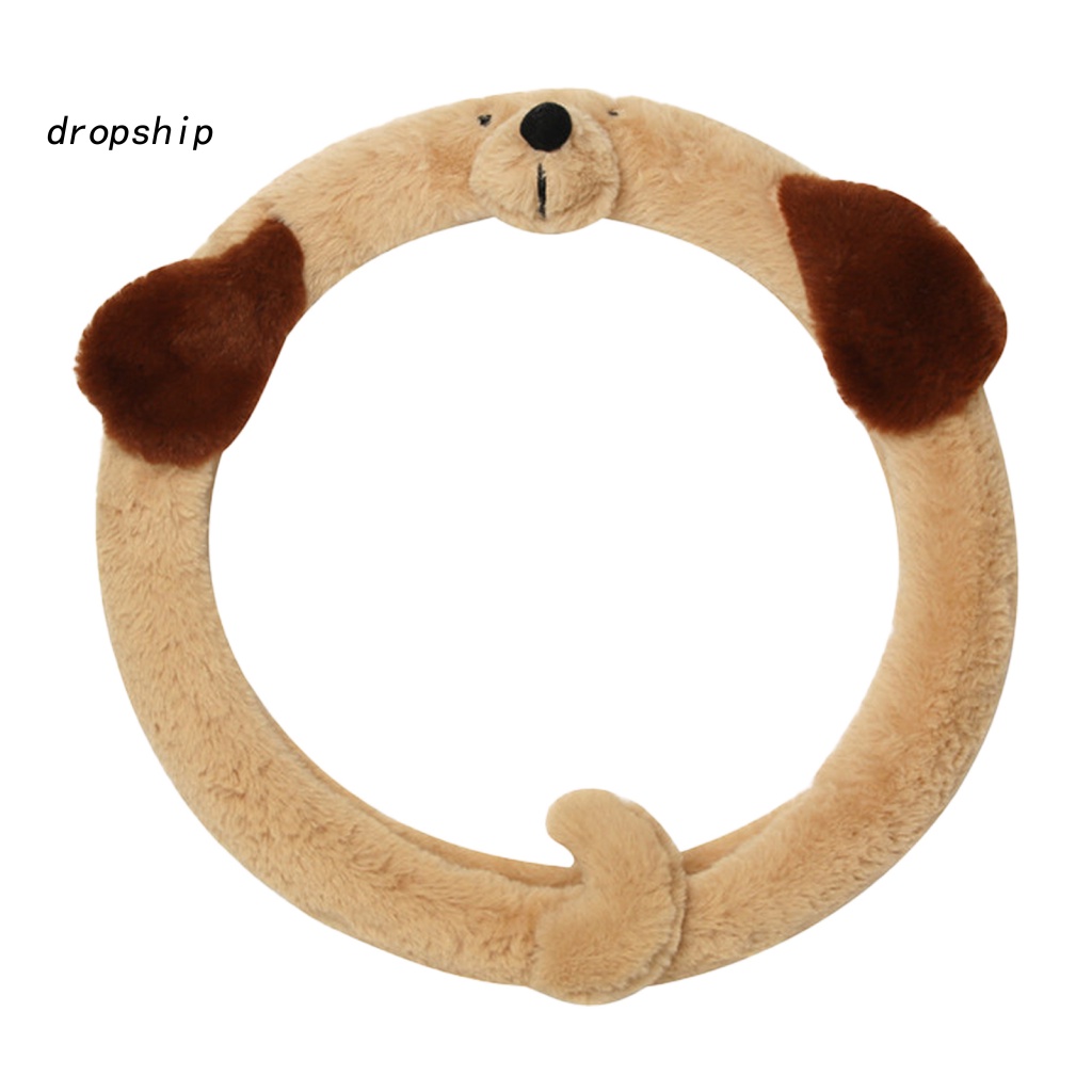 Vỏ Bọc Vô Lăng 38cm Bằng Lông Nhung Họa Tiết Hoạt Hình Dễ Thương Cho Xe Tải