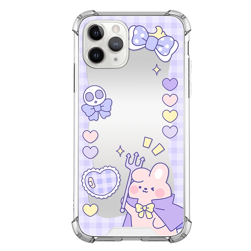 Ốp Điện Thoại Tráng Gương Hình Thỏ Cho iphone6 / 6splus / 7 / 7plus / 8 / 8plus / x / xs / 11 / 12 / 13 / 14 / pro / max / plus / promax