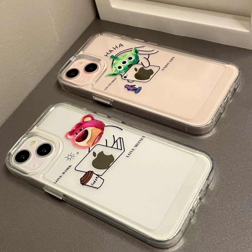✅Ốp Điện Thoại Mềm Trong Suốt In Hình Gấu Hoạt Hình Dễ Thương Cho iPhone13promax 12 11 14 xr xs X68N