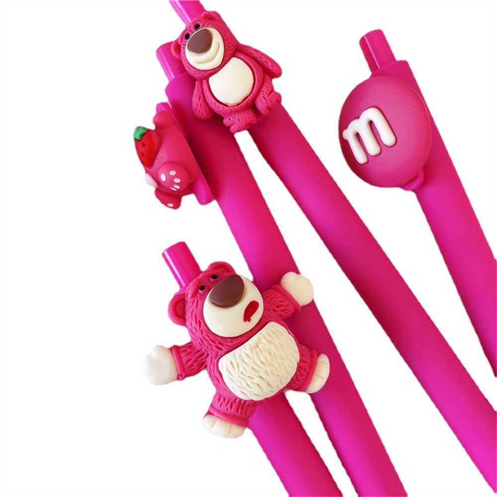 1 Chiếc Bút Dính Hình Gấu Dâu Tây Sáng Tạo Bút Ký Dễ Thương Dễ Thương Đồ Dùng Học Tập Cho Học Sinh Giá Trị Cao Hình Gấu Hoạt Hình