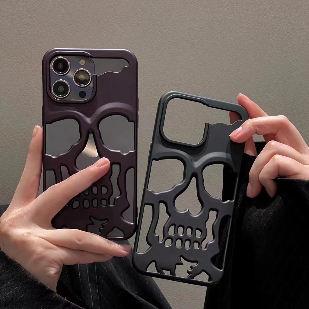 Ốp Điện Thoại Mềm Chống Rơi Họa Tiết Đầu Lâu Halloween Cho iphone 14 Pro Max 13 12 11 Pro Max 14plus