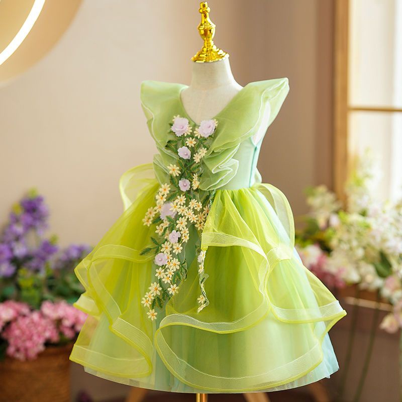 Đầm Biểu Diễn Piano Đẹp Mắt Cao Cấp Cho Bé Gái