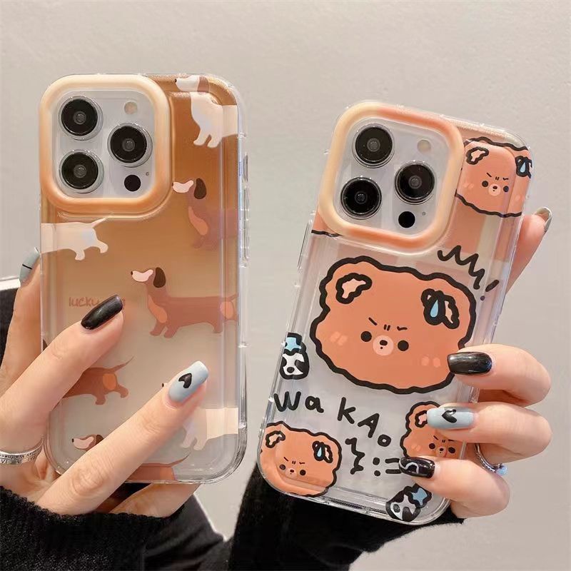 ✅Ốp Điện Thoại Mềm Hình Gấu / Cún Con Dễ Thương Cho iPhone14promax 13 / 12pro / 11 xr Xsmax W6W2