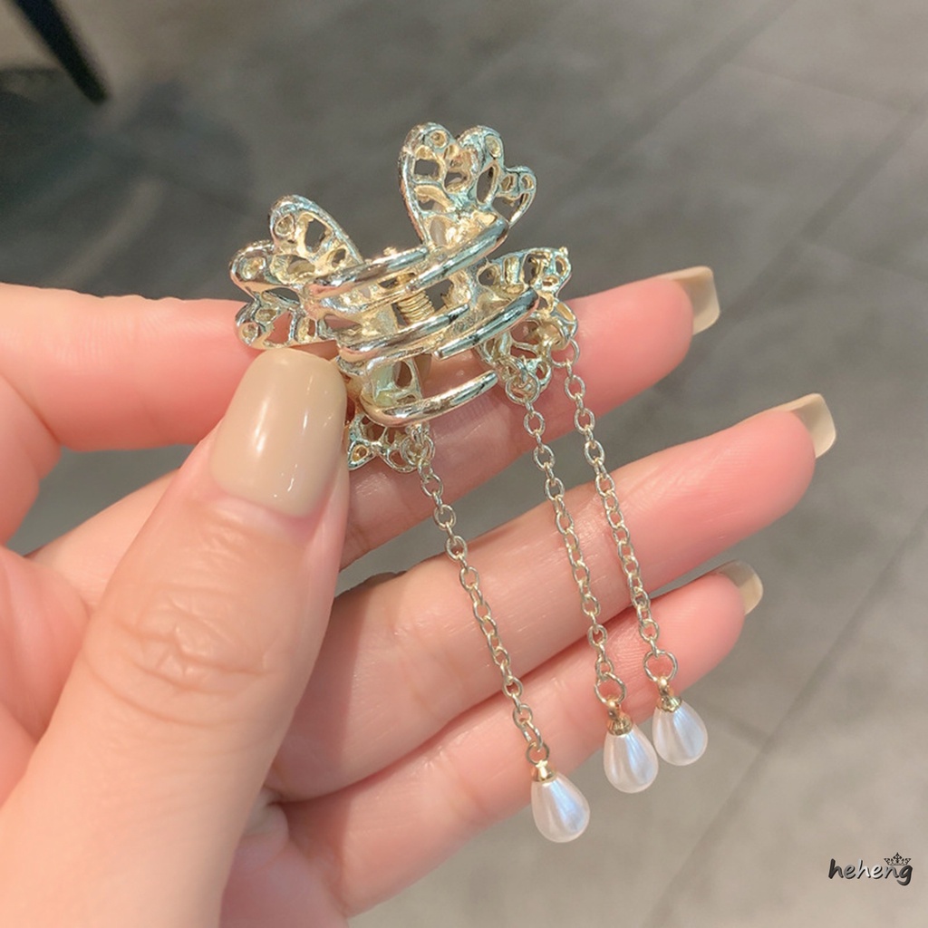 Kẹp Tóc Hình Bướm Màu Vàng Kim Chống Trượt Thời Trang Dành Cho Nữ