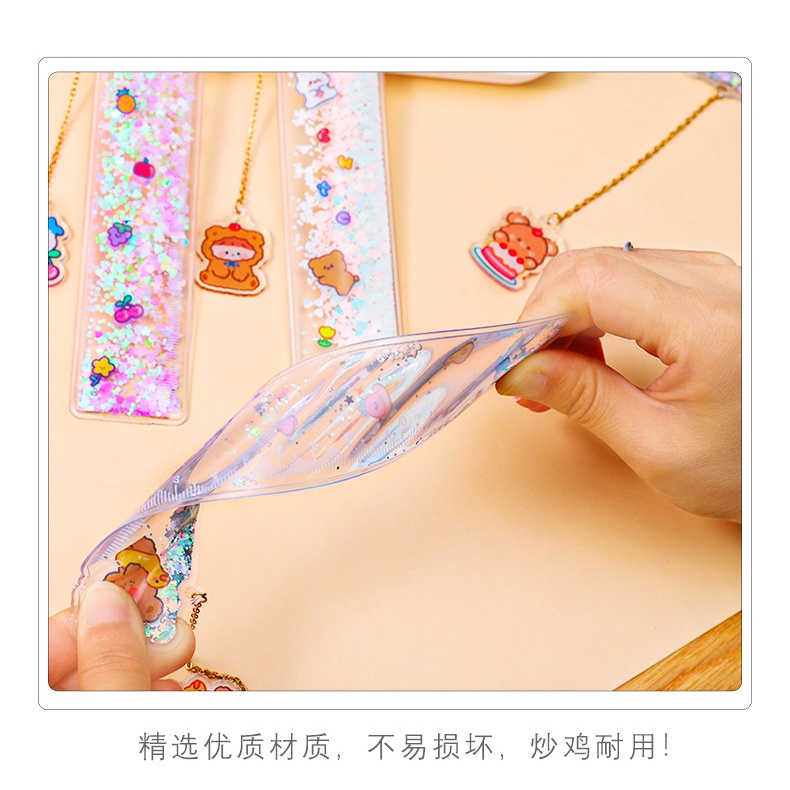 Thước Đánh Dấu Trang Sách Đa Năng Hình Dễ Thương 15cm