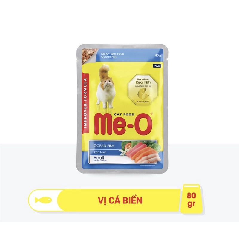 Thức ăn cho mèo Pate me-o gói 80g