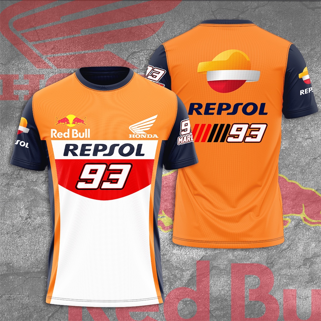 Áo thun nam in hình matogp repsol honda racing team 3D thời trang 2023
