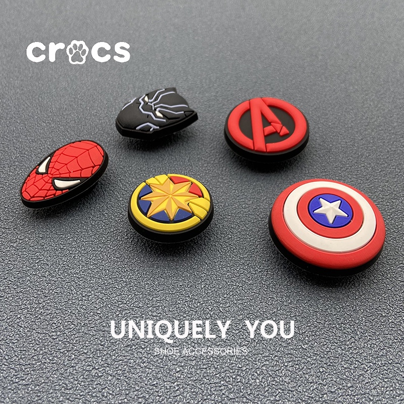 CROCS Khóa Cài Hình Giày Dép Crocss jibbitz charms Avengers Hoạt Hình Trang Trí DIY