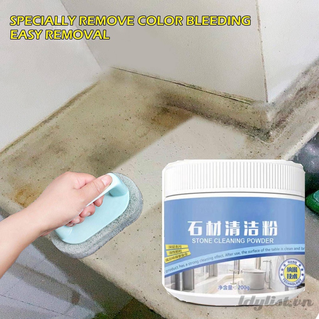 Bột Làm Sạch Đá 200G Bột Tẩy Vết Bẩn Dầu Bột Khử Nhiễm Sâu Đá Thạch Anh Nhà Bếp Bột Làm Sạch Đa Năng Gạch Lát Sàn