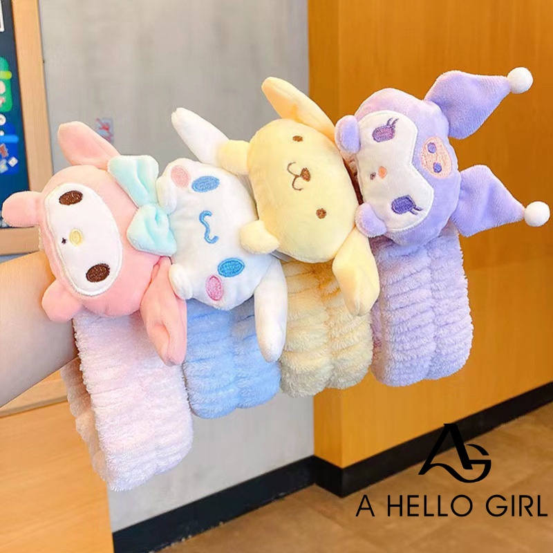 Ahellogirl Băng Đô Cài Tóc Chống Trượt Hình Búp Bê Hoạt Hình Dễ Thương