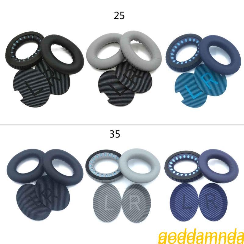 Cặp Mút Đệm Bọc Da Thay Thế Cho Tai Nghe Chụp Tai QC25 QC35