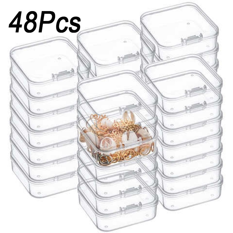 Hộp 48 / 24 Hộp Đựng Trang Sức Trong Suốt Đa Năng Tiện Dụng Ốp
