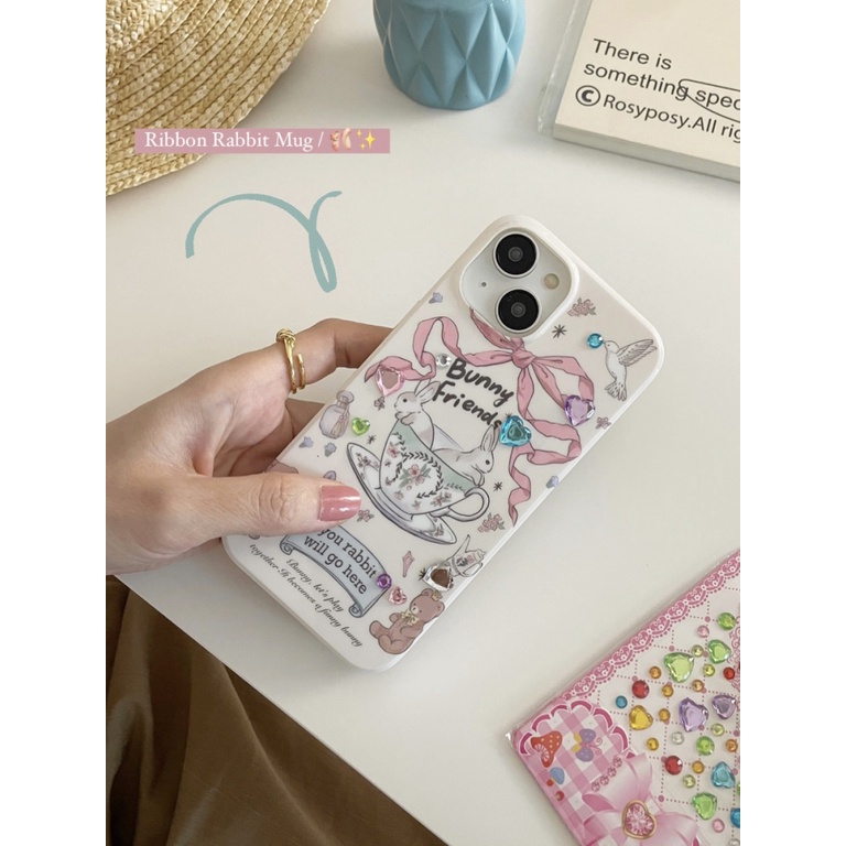 Ốp Điện Thoại Cứng Hình Thỏ Đính Đá Cho iPhone 11 12 12Pro 12Promax 13 13Pro 13Promax 14 14Pro 14Promax