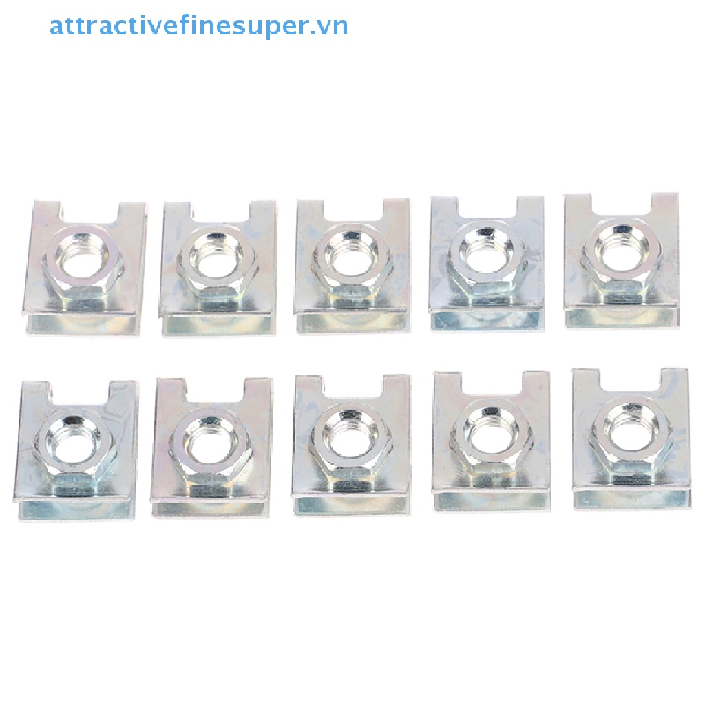 10 Ốc Vít 6mm Cố Định Biển Số Xe Hơi