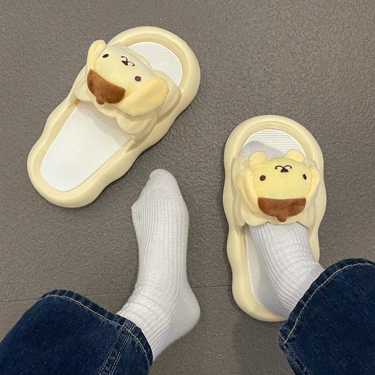 ◎Dép Quai Ngang Họa Tiết Hoạt Hình Dễ Thương◎Dép Xỏ Ngón Đế Dày Mềm Mại Chống Trượt Thời Trang Mùa Hè Cho Nữ