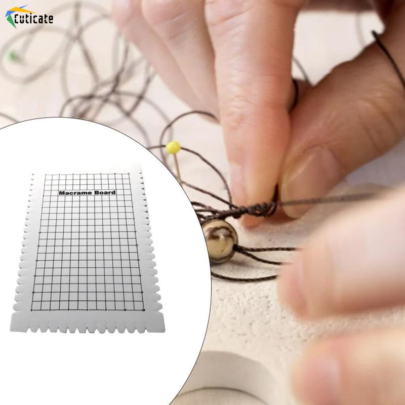Bảng macrame gỗ Cuticate 6.29x9.64x0.78in thắt dây trang trí thủ công DIY